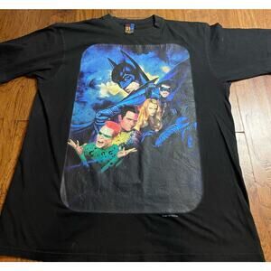 1995 Batman Forever Vintage T-shirt Riddler Two Face Men's Large